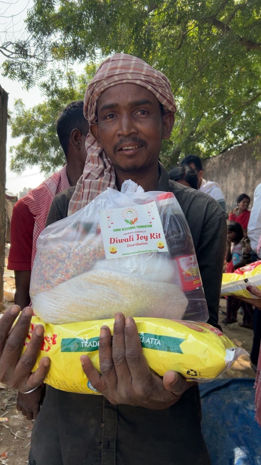 Food donation during Makar Sankranti